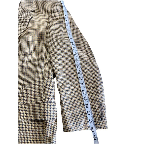 Roundtree & Yorke Men 42R Blazer Houndstooth Sports Coat Wool Linen & Silk Blend - Picture 11 of 13